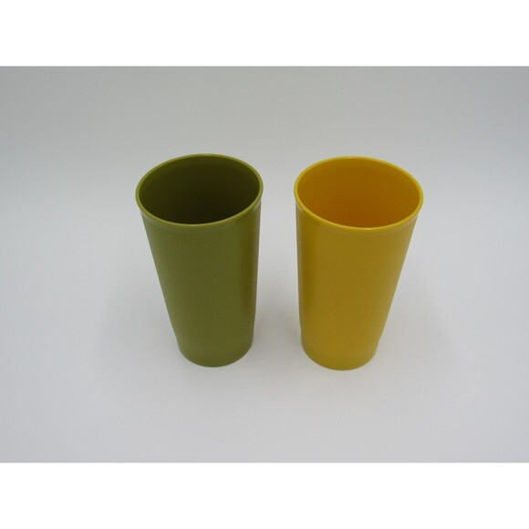 Tupperware Tumbler Drinkware Vintage Yellow + Green Harvest 873-15 Retro 70s USA - Picture 9 of 9